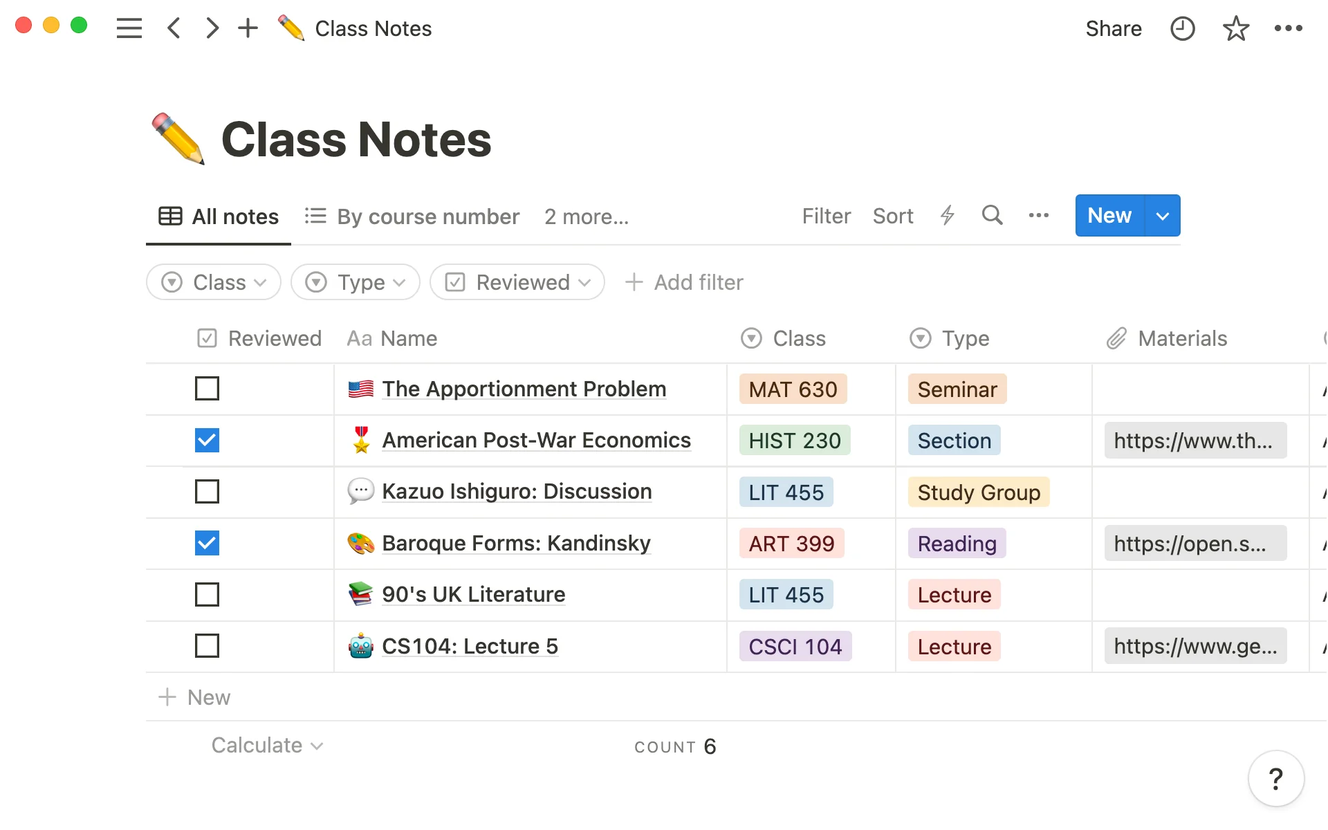 Notion workspace showing databases, pages, and collaborative editing